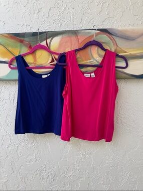 Chico's MicrofiberTank Duo — Royal Blue & Fuchsia